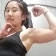 Teen muscle girl Fitness girl Lucy